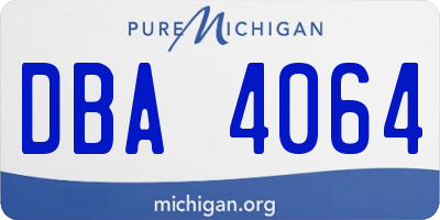MI license plate DBA4064