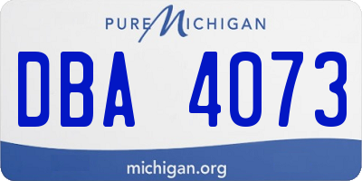 MI license plate DBA4073