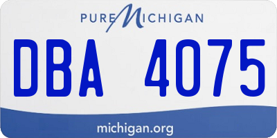 MI license plate DBA4075