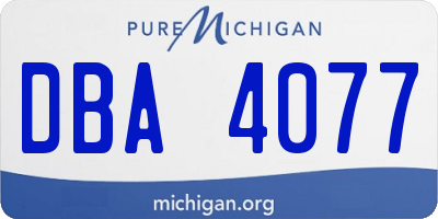 MI license plate DBA4077