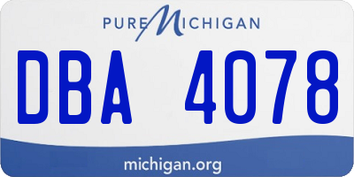 MI license plate DBA4078