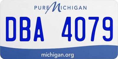 MI license plate DBA4079