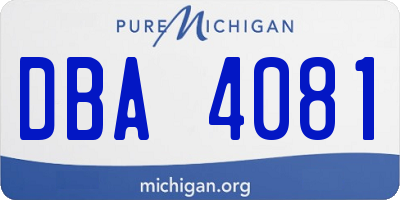 MI license plate DBA4081