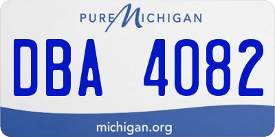 MI license plate DBA4082
