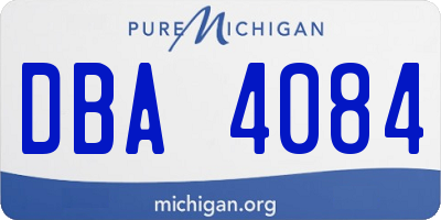 MI license plate DBA4084