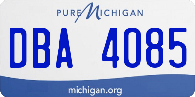 MI license plate DBA4085
