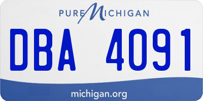 MI license plate DBA4091