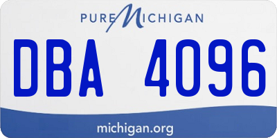 MI license plate DBA4096