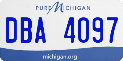 MI license plate DBA4097