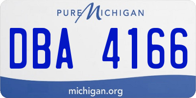 MI license plate DBA4166