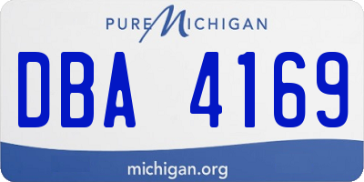 MI license plate DBA4169
