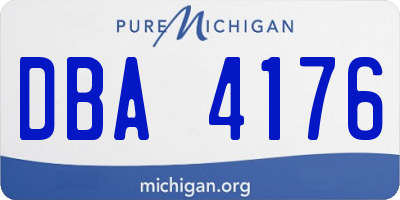MI license plate DBA4176