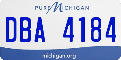 MI license plate DBA4184