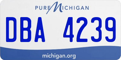 MI license plate DBA4239