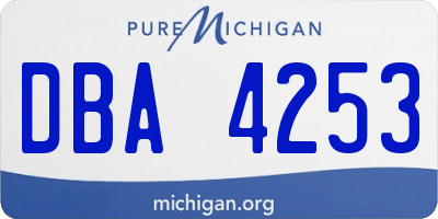 MI license plate DBA4253