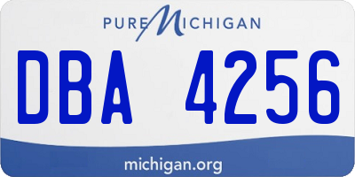 MI license plate DBA4256