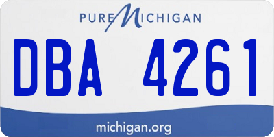 MI license plate DBA4261