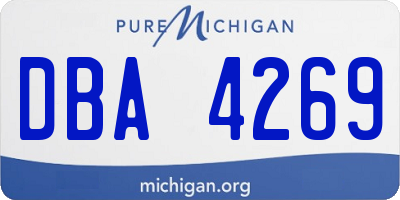 MI license plate DBA4269