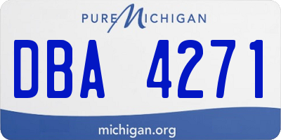 MI license plate DBA4271