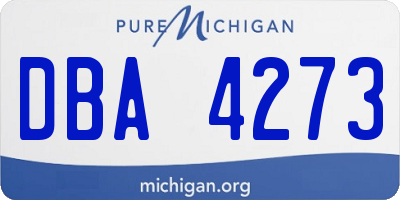 MI license plate DBA4273
