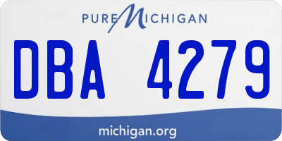 MI license plate DBA4279