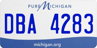 MI license plate DBA4283