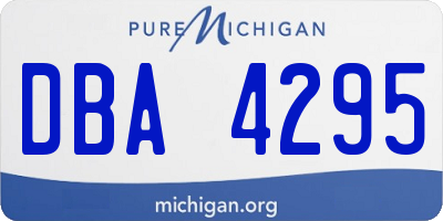 MI license plate DBA4295