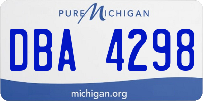 MI license plate DBA4298