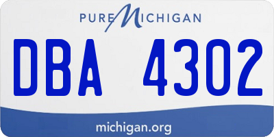 MI license plate DBA4302