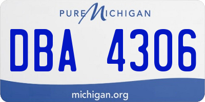 MI license plate DBA4306