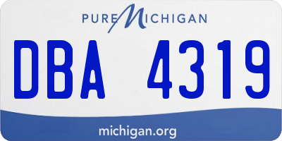 MI license plate DBA4319