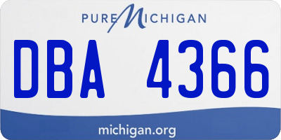MI license plate DBA4366