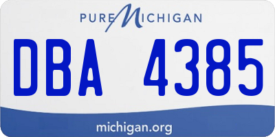 MI license plate DBA4385