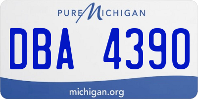 MI license plate DBA4390