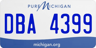 MI license plate DBA4399