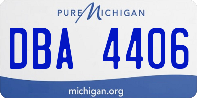 MI license plate DBA4406