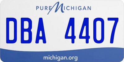 MI license plate DBA4407