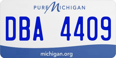 MI license plate DBA4409