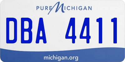 MI license plate DBA4411