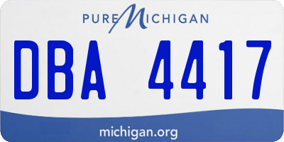 MI license plate DBA4417