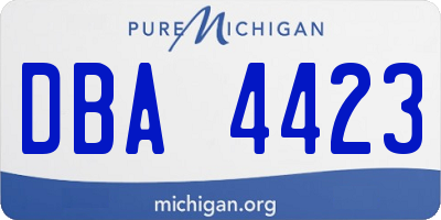 MI license plate DBA4423