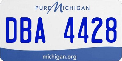 MI license plate DBA4428