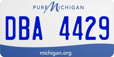 MI license plate DBA4429