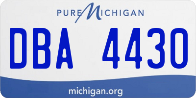 MI license plate DBA4430