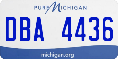 MI license plate DBA4436