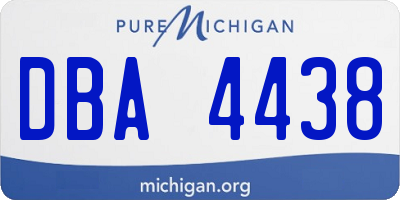 MI license plate DBA4438