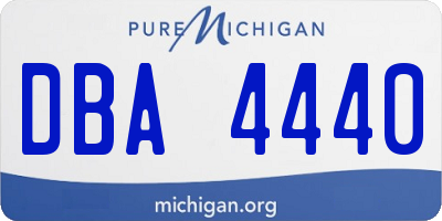 MI license plate DBA4440