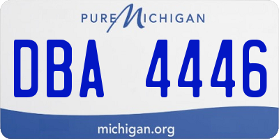 MI license plate DBA4446