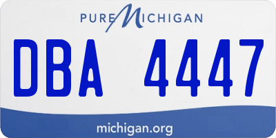 MI license plate DBA4447