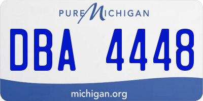 MI license plate DBA4448